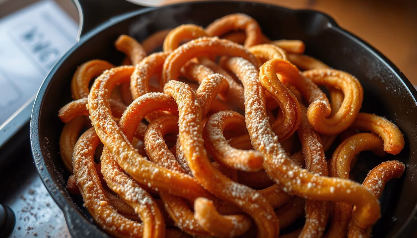 frying churros frying churros
