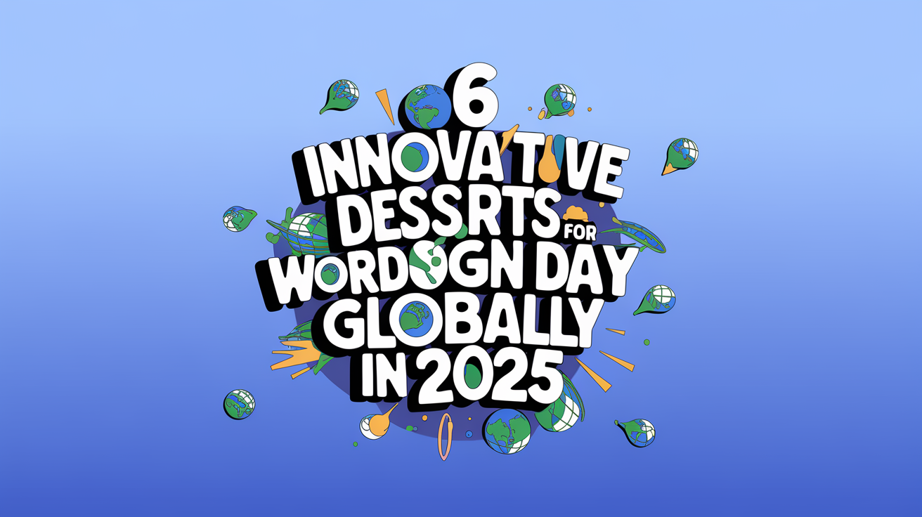 6 Innovative Desserts for World Design Day Globally in 2025