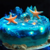 Bioluminescent Inspired Ocean Cake1