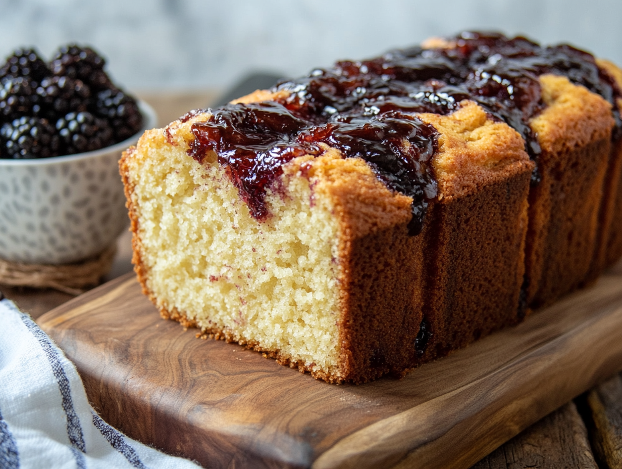 Blackberry Preserves Pound Cake