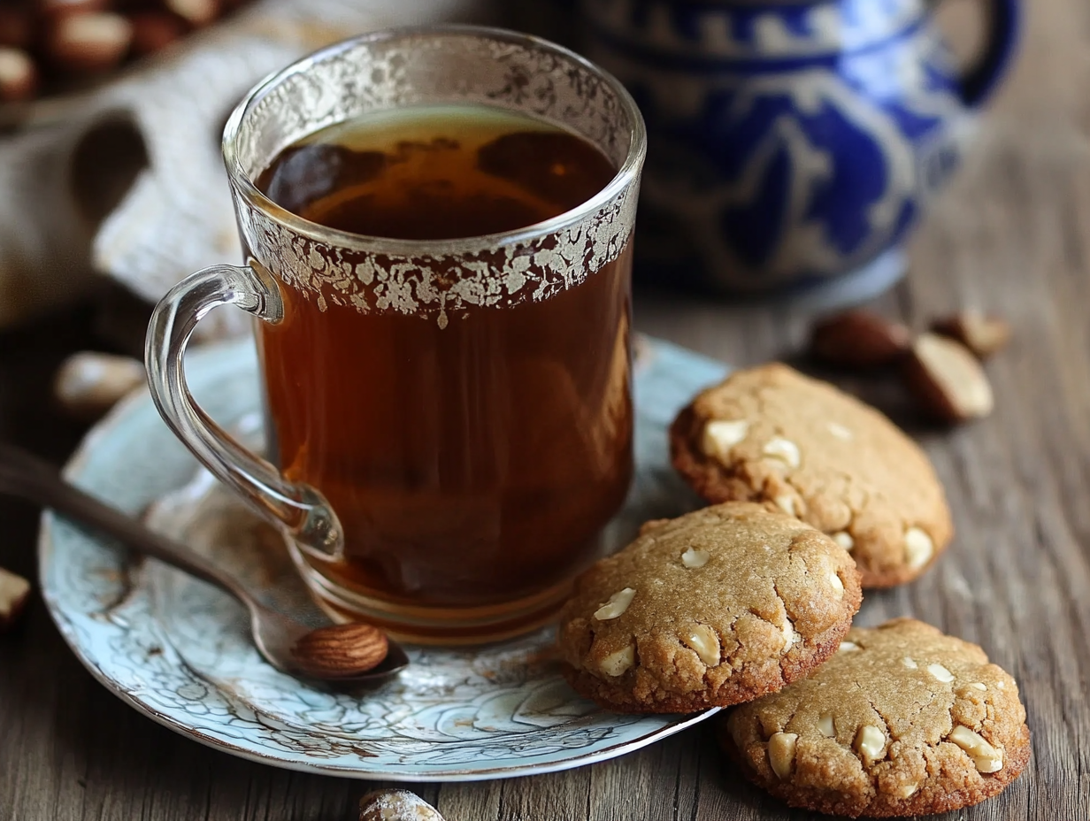Cardamom Tea with Persian Walnut Cookies