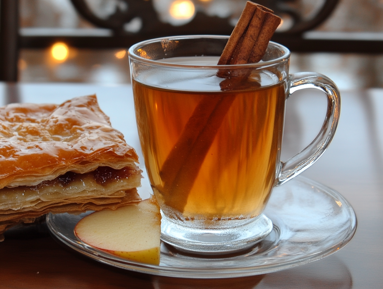 Cinnamon Apple Tea with Baklava