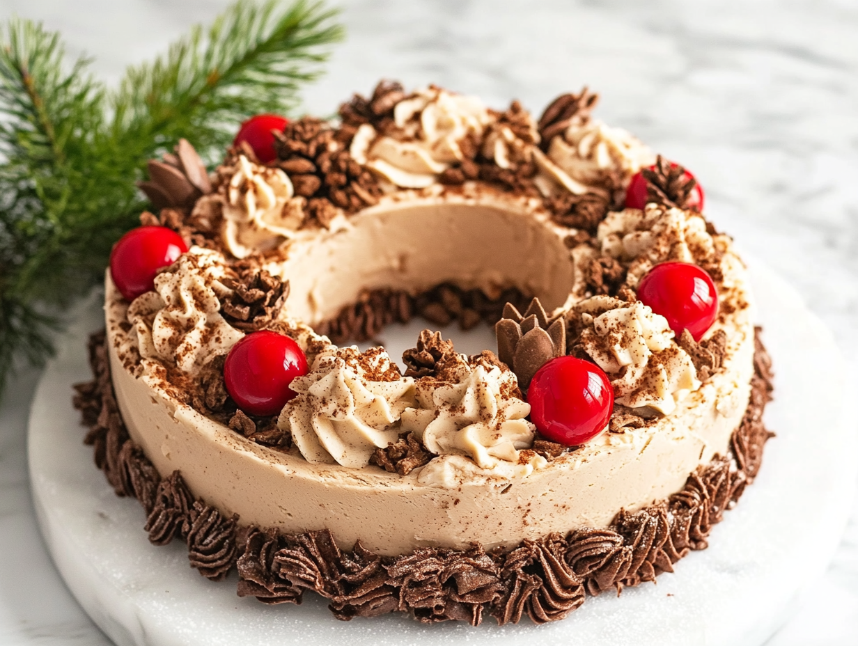 Coffee & Irish Cream Semifreddo Wreath