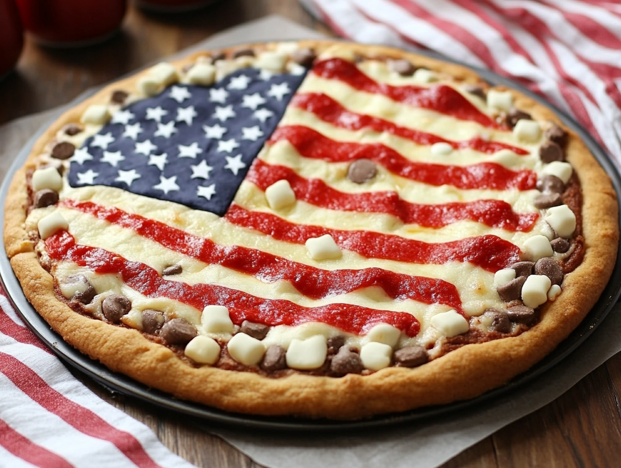 Colorful Cookie Flag Pizza