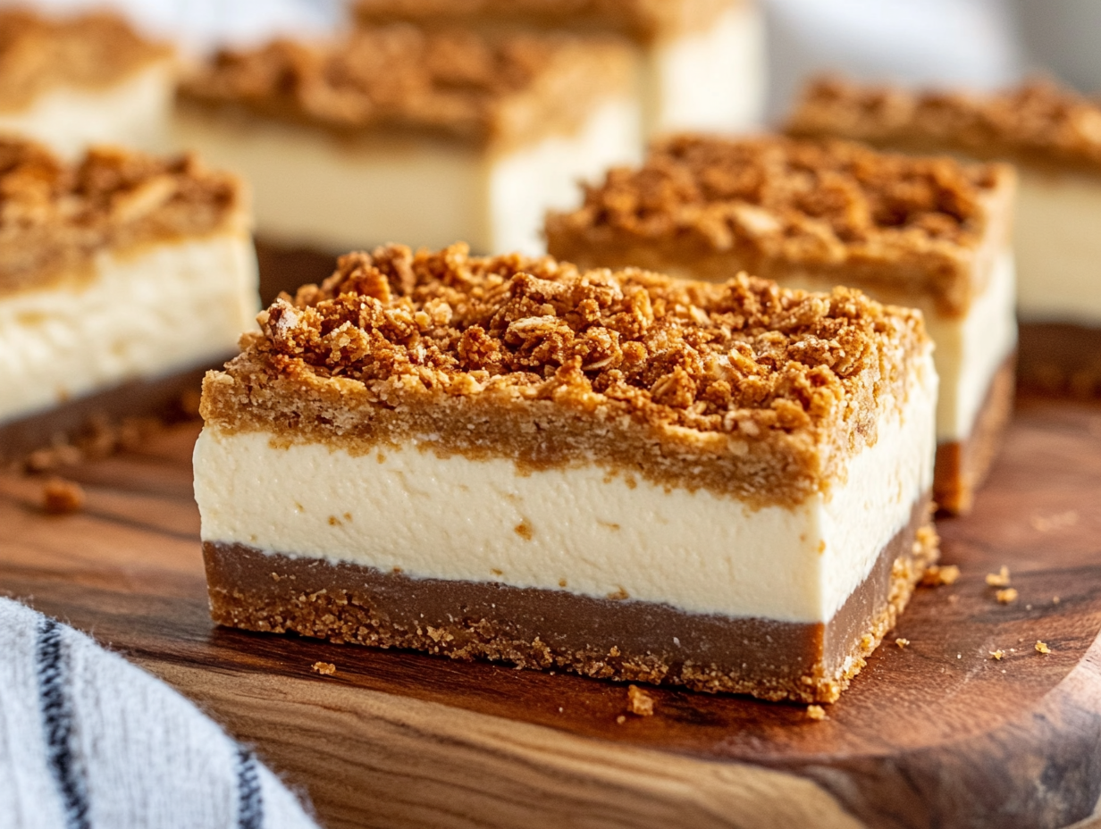 Creamy Anzac Biscuit Cheesecake Bars