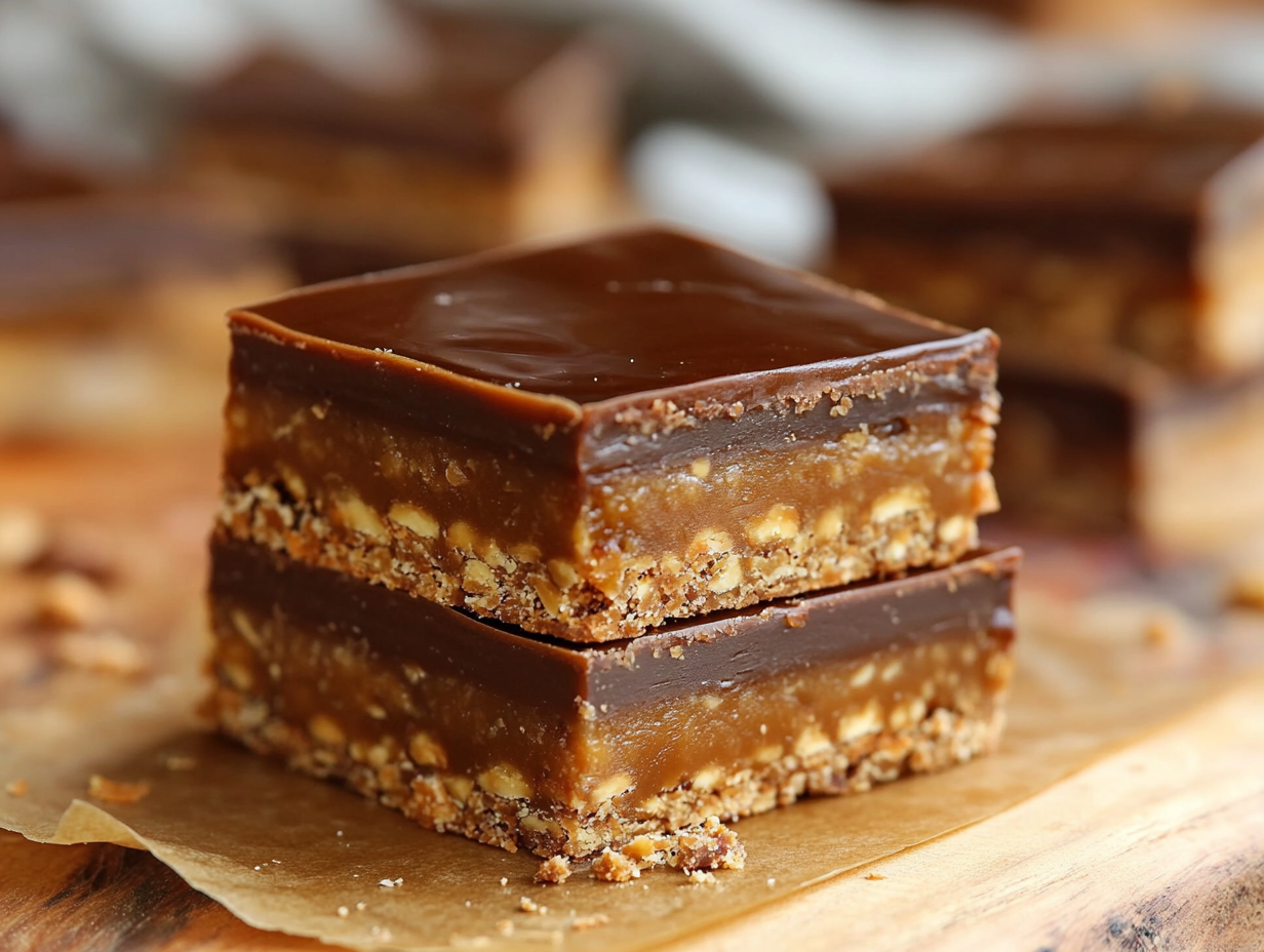 Decadent Anzac Caramel Slice
