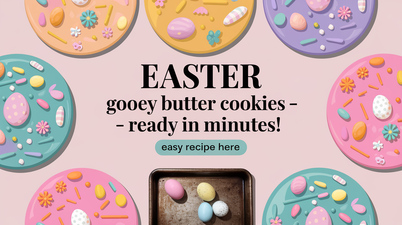 Easter Gooey Butter Cookies Recipe in Minutes