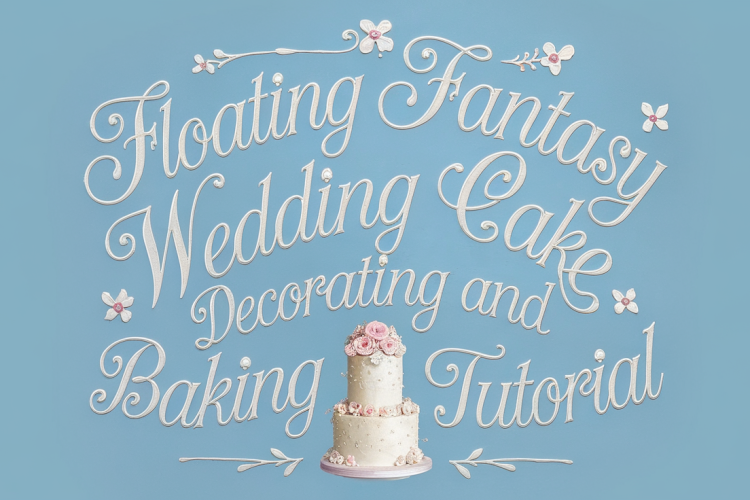 Floating Fantasy Wedding Cake Decorating and Baking Tutorial