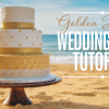 Golden Beach Wedding Cake