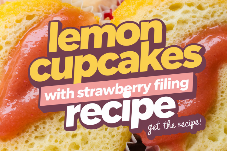 Lemon Cupcakes with Strawberry Filling Recipe