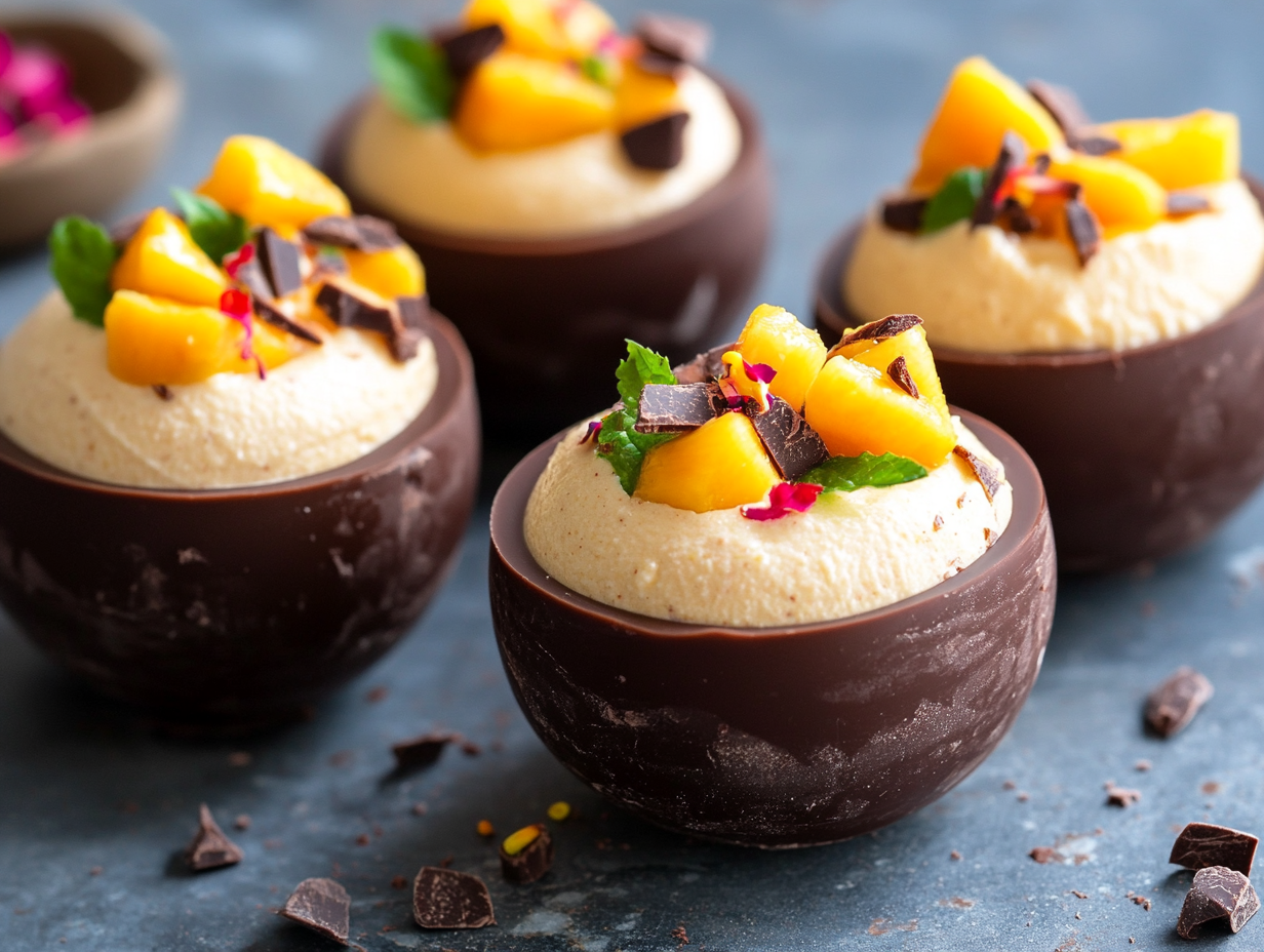 Mango Passion Fruit Easter Egg Mousse