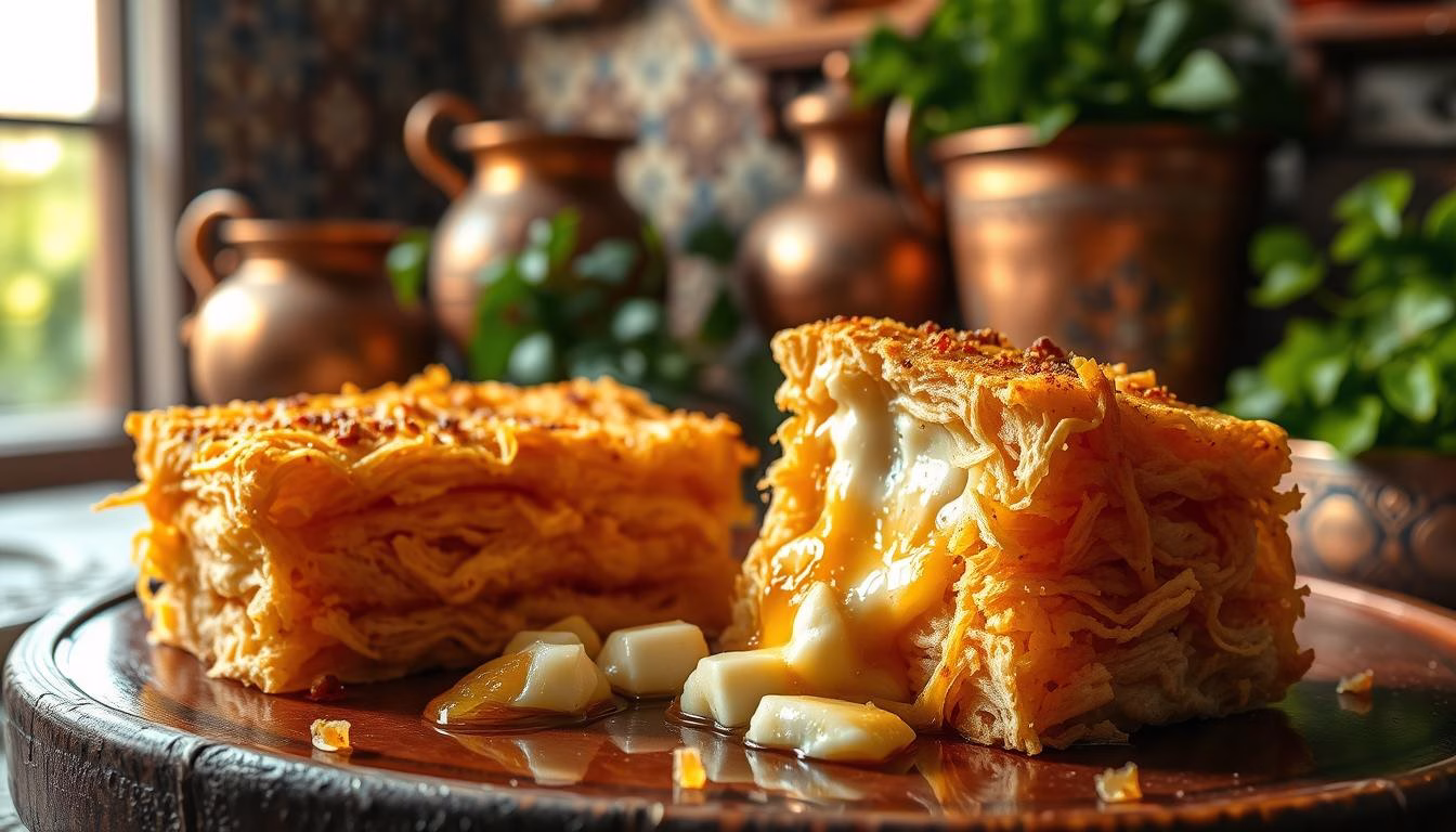 Middle Eastern dessert knafeh