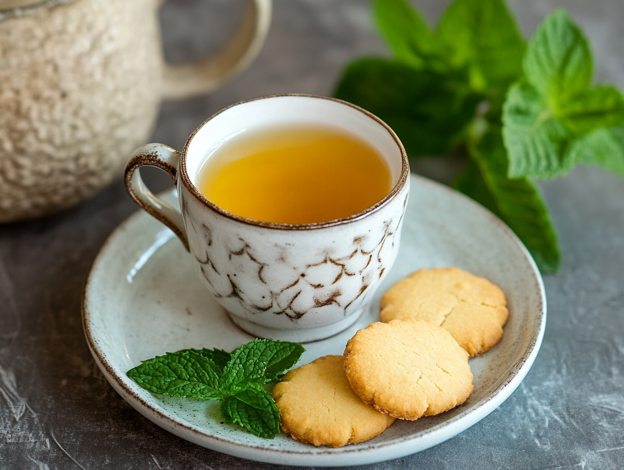 Mint Tea with Chickpea Cookies
