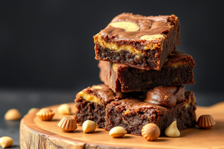 Irresistible Peanut Butter Cream Cheese Swirl Brownies