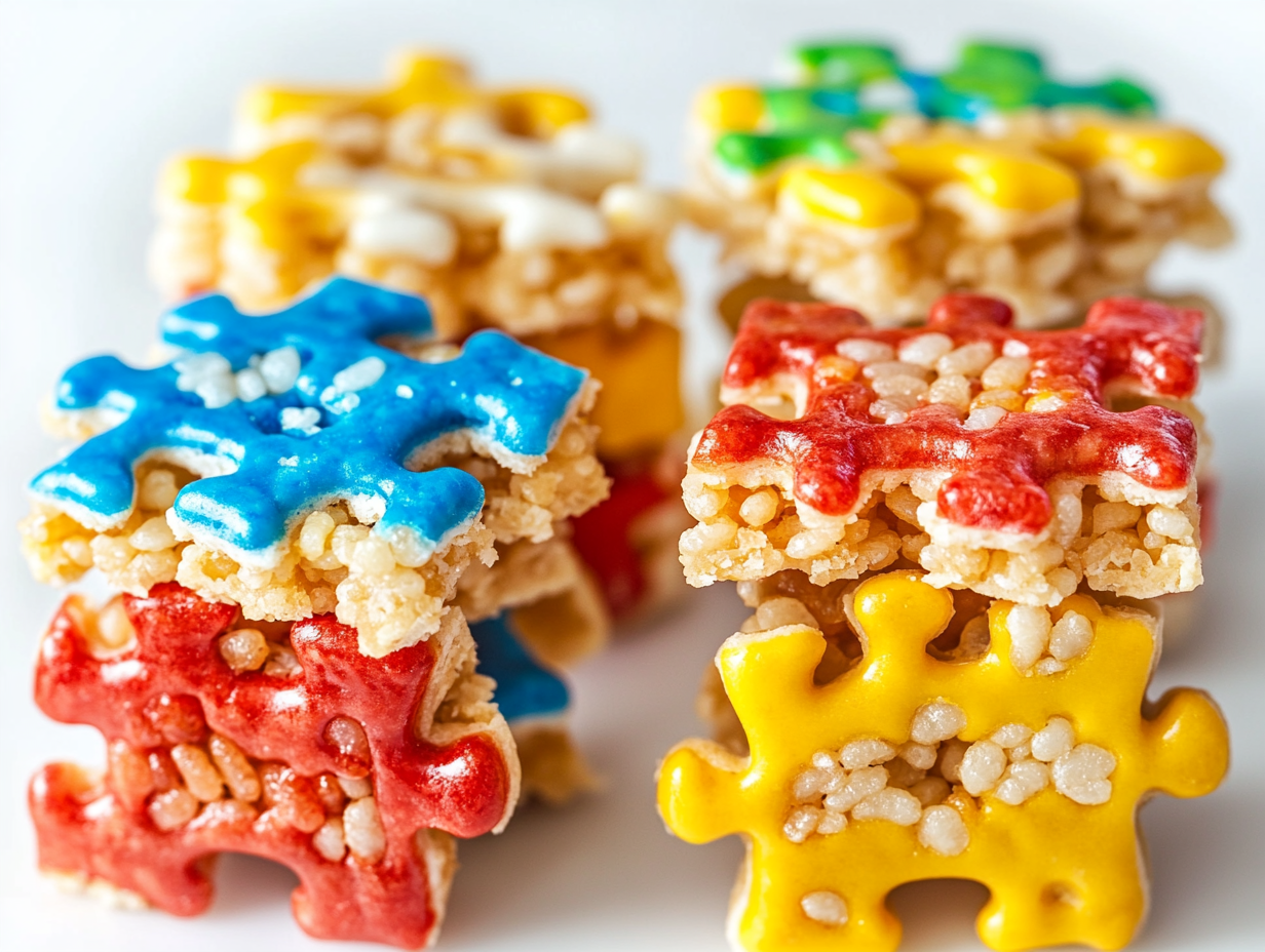 Puzzle Piece Rice Crispy Treats