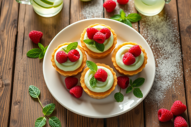 Easy Raspberry Mojito No-Bake Mini Pies Recipe