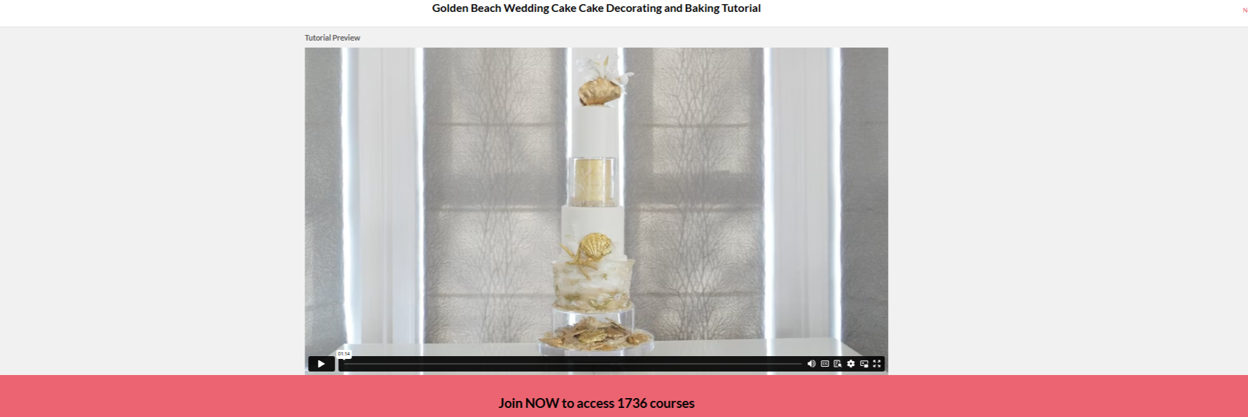 Golden Beach Wedding Cake Tutorial