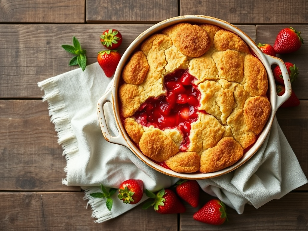 Southern Strawberry Cobbler Desserts 2025 03 28T081948.360Z