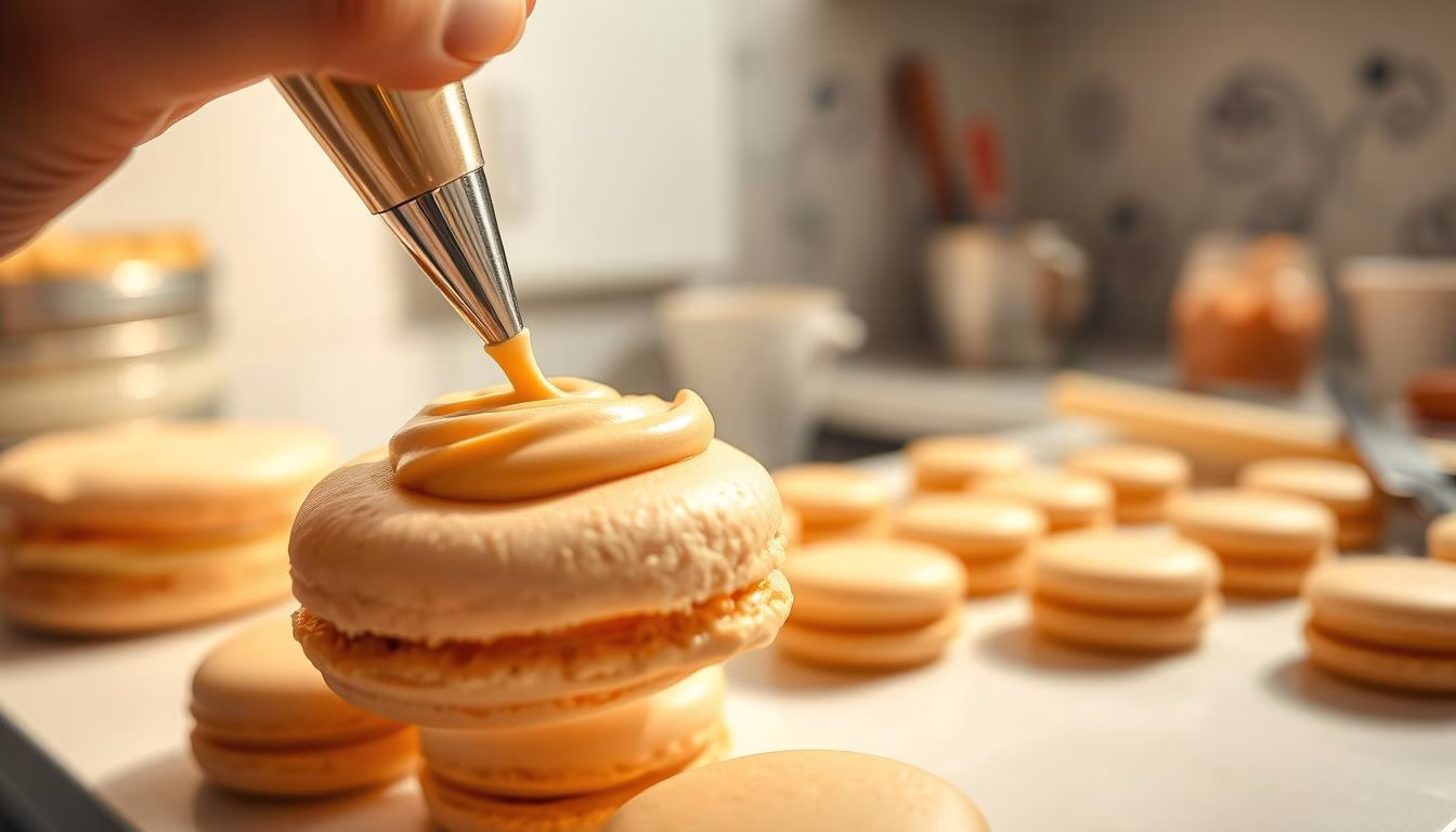 macaron filling process