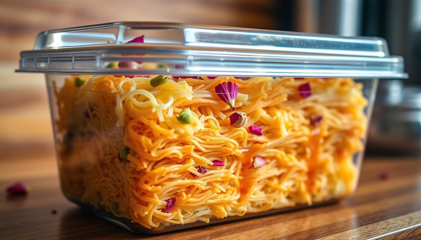 storing Middle Eastern dessert