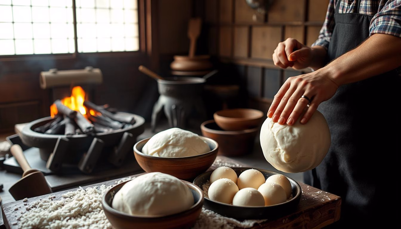 traditional mochi-making process
