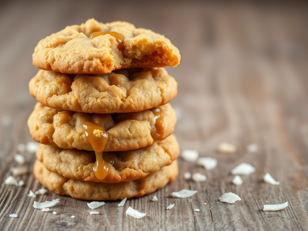 Thick and Chewy Caramel Coconut Cookies 2025 04 08T011216.554Z