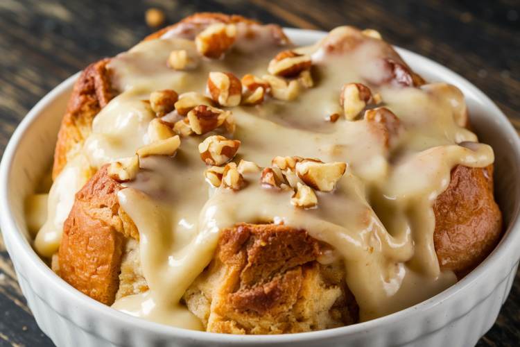 Best Cinnamon Roll Bread Pudding Recipe with Cream Cheese Glaze