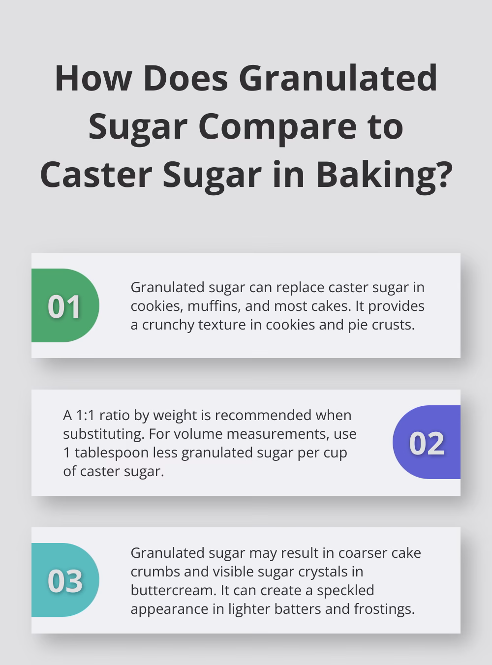 Infographic: How Does Granulated Sugar Compare to Caster Sugar in Baking?