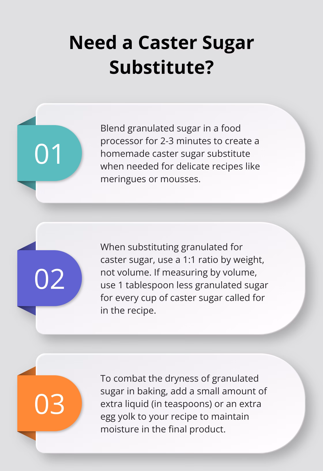 Infographic: Need a Caster Sugar Substitute? - can i use granulated sugar instead of caster sugar